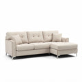 Fabric sectional sofa with chaise, designed for living rooms - 240 x 100 x 85cm