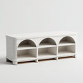 Wooden storage bench with three compartments - 150 x 40 x 50cm