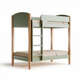 Bunk bed with wooden frame and mattress - 200 x 100 x 150cm