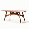 Walnut wood dining table with modern design - 150 x 90 x 75cm